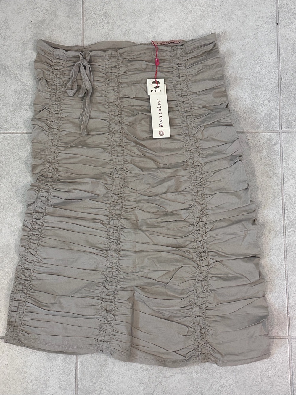 Wearables Ruched Women’s Skirt - S- Sand